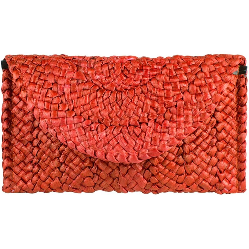 Straw Clutch Purses for Women Summer Beach Bags Envelope Woven Clutch Handbags